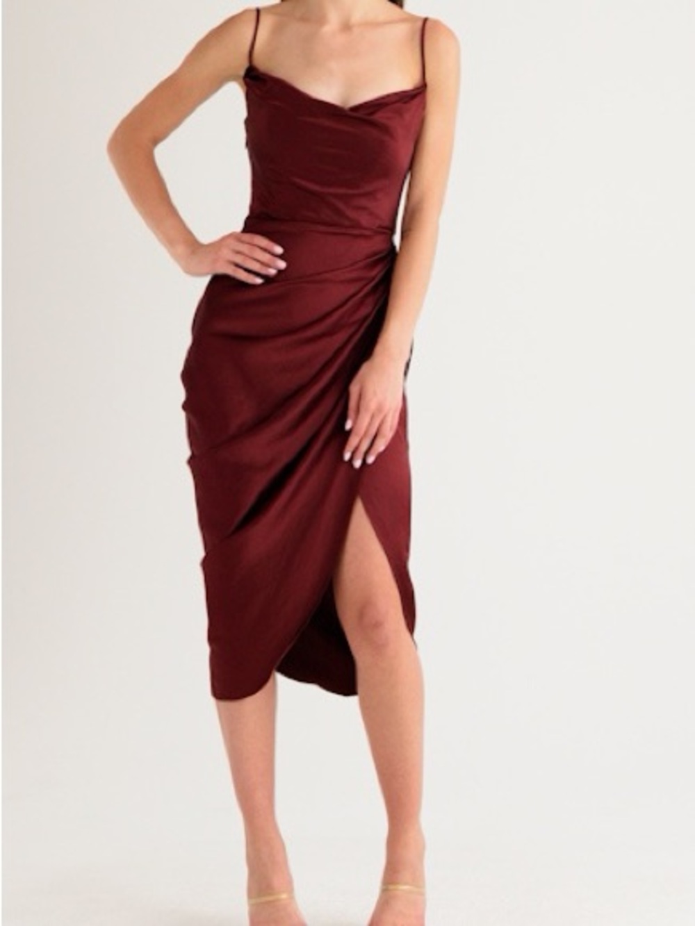 House of CB Reva dress in Wine. XS